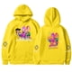 thumbnail image 1 of Pop cazadora para niña Demon Hunters Unisex Printed Anime Print Long-Sleeved Hooded Sweatshirt （Yellow）, 1 of 4