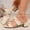 Beige, variant on Women's Soft Faux Leather Twist Strap Block Heel Slides Wide Width Open Toe Summer Casual Sandals Non Slip Soft Bottom Dressy Mules Comfortable Outdoor Slippers