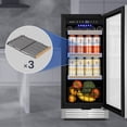 thumbnail image 6 of TITTLA Beverage Refrigerator with Glass Door,130 Cans 3.1 Cubic Feet Under Counter ,with Basket Design for Soda, Beer or Fruit,Silver, 6 of 13
