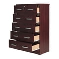 thumbnail image 5 of Home Furniture Cindy 5 Drawer Chest Wooden Dresser with Lock - Mahogany, 5 of 7