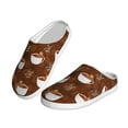 thumbnail image 2 of Daiia Cute Sloths Bear Relaxing In Coffee Cup Print Women’s Fuzzy Slippers Memory Foam Lightweight House Shoes Cozy Loafer Flannel House Shoes-35/36, 2 of 7