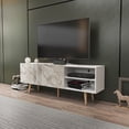 thumbnail image 4 of Ronas Solid Wood Legs TV Stand - White & Ephesus Marble, 4 of 8