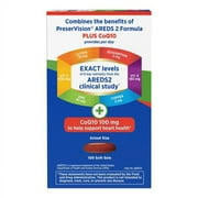 6 Pack - PreserVision AREDS 2 Eye Vitamins with CoQ10 for Heart Health, Lutein, Zeaxanthin, Vitamin C & E, Zinc, Copper, 100 Softgels