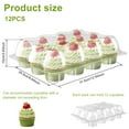 thumbnail image 3 of Adifare 12Pcs Cupcake Containers 12 Holes Clear Plastic Cupcake Holders with Detachable Lid Reusable Cupcake Carrier Stackable Cupcake Boxes for Cupcakes Muffins 31.5x24.5x10cm, 3 of 7