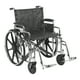 thumbnail image 1 of Silla de ruedas Drive Medical Sentra de alta resistencia con varios estilos de brazos y opciones de montaje frontal, tapizado negro y estructura cromada, bariátrica, 22 pulgadas, 1 of 1