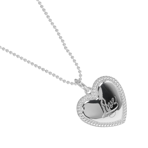Pre-Owned Tiffany necklace heart tag beaded edge silver 925 approx. 7.5g TIFFANY & Co. (Good)