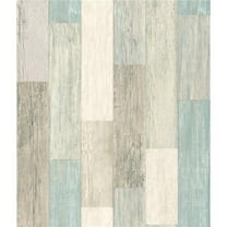 Coastal Weathered Plank Peel & Stick Wallpaper, Blue & Tan