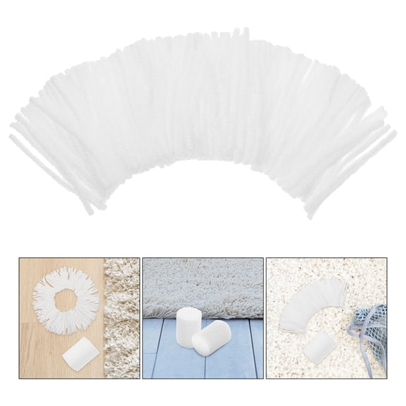 OULII 10Pcs Latch Hook Yarn Precut Rug White For Diy Crafts And Rugs