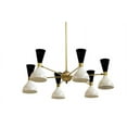 thumbnail image 4 of 6 Light Stilnovo Style Raw Brass chandelier light Fixture, 4 of 7