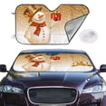 thumbnail image 4 of Goofa Christmas Snowman Gift Printed Car Windshield Sunshade,Foldable Reflective Sun Visor,UV Protection Heat Blocker Sunshade,Car Cooling Accessory-Medium, 4 of 7