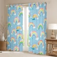 thumbnail image 2 of Manfei Cute Rainbow Blackout Curtains Set of 2 (52x84 Each),Kawaii Polka Dots Window Curtains,Pink Yellow Blue Curtains and Drapes For Girls Kids,Microfiber Bedroom Decor, 2 of 6