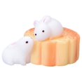thumbnail image 1 of (Mooncake Rabbit No. 5) Serie del Festival del Medio Otoño Microadornos de paisaje Adornos de resina de conejo que come pastel de luna, 1 of 14