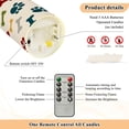thumbnail image 5 of Paw Prints Bones Pattern Flameless Candles 2 PCS with Remote Realistic Moving Flame LED Tapered Pillar Set for Home Decor, 5 of 7