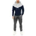thumbnail image 2 of Men's Two Piece Hooded Sweatshirt and Jogger Pants Set Long Sleeve Pullover Hoodie with Drawstring and Elastic Waistband Trousers, 2 of 5