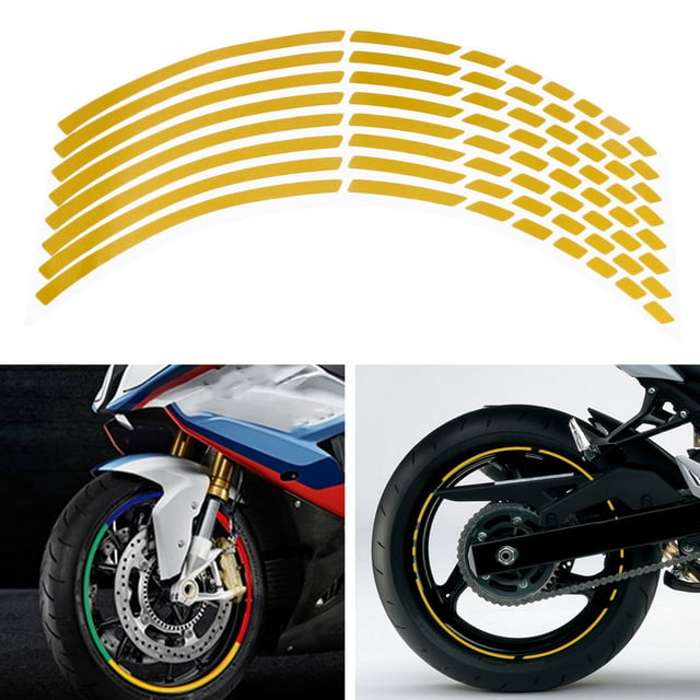 unbranded Sticker De Para Motocicleta Y Color Amarillo Adhesivo Resistente A Agua Y Sol Para