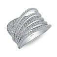 thumbnail image 3 of Lafonn Pave Glam Sterling Silver Platinum Plated Lassire Simulated Diamond Ring (2.69 CTTW), 3 of 5