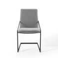 thumbnail image 2 of Modway Pitch Upholstered Fabric Dining Armchair, Black Light Gray, 2 of 9