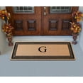 thumbnail image 3 of A1HC Natural Coir Flock Monogrammed Door Mat for Front Door, 36x72, Anti-Shed Treated Durable Doormat Outdoor Entrance, Heavy Duty, Thin Profile, Easy to Clean, Long Lasting, Front Door Entry Doormat, 3 of 5