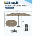 thumbnail image 5 of Soonbuy 15ft Large Patio Umbrella with Base, UV Protection, for Sun Safety, 5 of 5