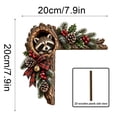 thumbnail image 3 of Velmasee Door Corner Decor, Christmas Woodland Animal Tree Hollow Door Frame Corner Decor, Wooden Festive Design No-Drill Mount, Holiday Ornament for Xmas Home Door Frame Wall Party Decor, 3 of 7