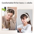thumbnail image 2 of Auriculares Botesty Sound con cable y micrófono para colocar sobre la oreja, color beige, 2 of 6