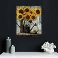 thumbnail image 5 of Nawypu Rustic Sunflower Canvas Wall Art: Vintage Flower Picture Print Farmhouse Wall Decor - Floral Pot Decorative Poster Framed Artwork Decoration for Bedroom Home Office Ready to Hang, 5 of 5