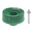 thumbnail image 1 of Unique Bargains 2Inch 50 Grit Abrasive Coating Removal Bristle Disc with 1/4 Inch Shank, Green, 1 of 7