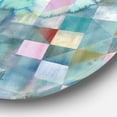 thumbnail image 2 of Designart 'Modern Patchwork' Geometric Metal Circle Wall Art, 2 of 3