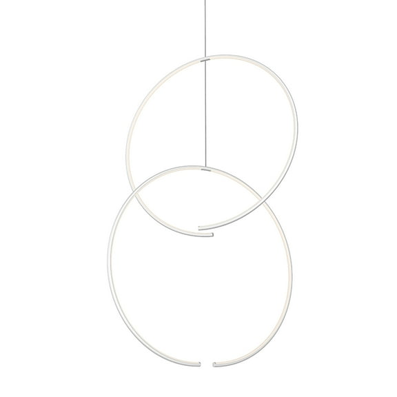 Sonneman 3152-40 Torc 2 Light 25" Wide Led Abstract Chandelier - White