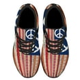 thumbnail image 2 of Hippie Ethnic Peace Shoes Sneakers for Women Men Black Size 8, 2 of 7