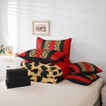 thumbnail image 6 of Castle Fairy Leopard Print Bedding Comforter Set,Abstract Stripes King Bedding Sets, 6 of 8