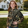 thumbnail image 3 of Uorisanigo Girls Half Zip Sweatshirt Fashion Camo Hunting Print Quarter-Zip Pullover Jacket Oversized Sweatshirts Long Sleeve Pullover Top Drop Shoulder Workout Shirts Winter Clothes, 3 of 7