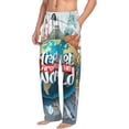 thumbnail image 6 of Fuzoiu Travel Around The World Print Men's Pajama Pants,Lounge Pants for Men,Lounge PJ Bottoms,Sleepwear Pants with Drawstring Pockets -XX-Large, 6 of 6