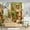 5, variant on Tuscan Decor Collection Tuscan House with Rustic Wooden Door and Flowers Image Polyester Fabric Shower Curtains Bathroom Decor