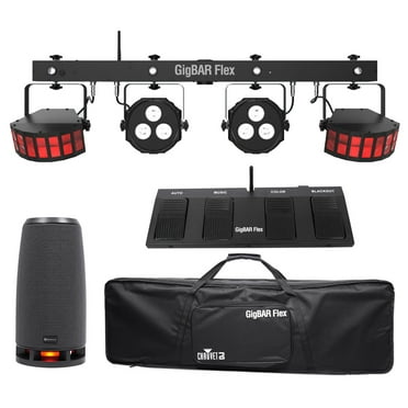 Chauvet DJ GigBAR Flex  w/ (2) Derby (2) Par Can Lights Footswitch RockShip