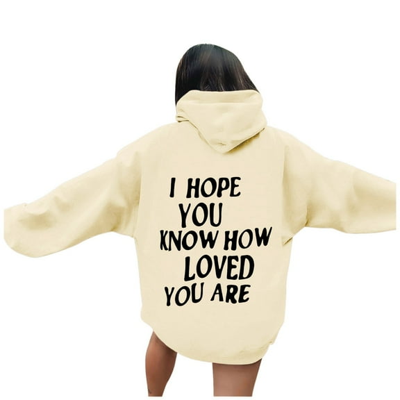 Womens Casual Long Sleeve Graphic Tee Shirts Hooded Sweatshirts Pullover Tops For Women