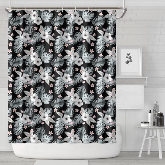 Pioneer Flower Floral Print Pattern Shower Curtain 84”x72", Bathroom Decorative Shower Curtain Set with 12 Hooks, Waterproof Washable