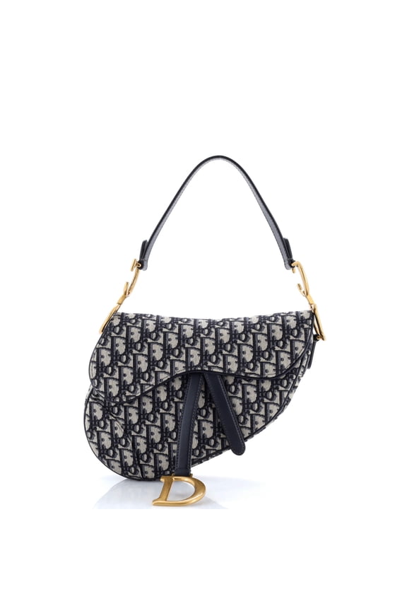 Pre-Owned Saddle Handbag Oblique Canvas Medium By Rebag