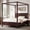 Espresso, variant on Euroco Wood King Size Canopy Platform Bed, Beige
