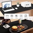 thumbnail image 4 of Dual-Sided Desk Pad, Leather Desk Mat, Natural Cork Desk Pad Protector, Large Mouse Pad for Desk, Waterproof Desk Blotter Pad, Desk Writing Pad for Office Work/Home (23.6"x11.8"), 4 of 8