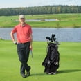 thumbnail image 2 of Costway Hyper-Lite Golf Stand Cart Bag 6 Way Divider w/Shoulder Strap + Rain Cover Black, 2 of 10