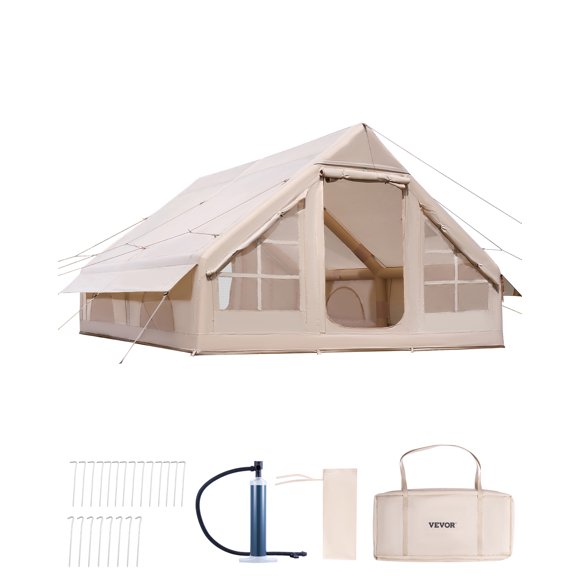 VEVOR Inflatable Tent for Camping 5-8 Person Glamping Tent with Pump Easy Set up