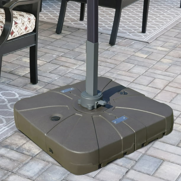 Carevas Cantilever Patio Umbrella Base with 4 Wheels for Easy Moving