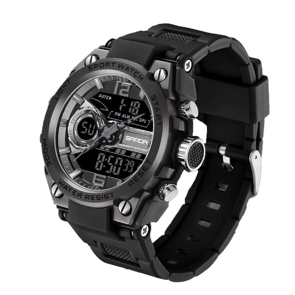 EXPLOJOY Men's Military Sport Watch – 5ATM Waterproof Quartz Digital Wristwatch with Shock Protection