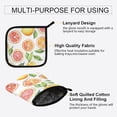 thumbnail image 3 of Yayeee Oven Mitts and Pot Holder Set of 4 Heat Resistant Kitchen Gloves Baking Hot Pad, Candy Orange, 3 of 5