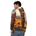 thumbnail image 4 of Kdxio Vintage Cute Corgi Sunflower Print Men Hoodies Casual Hoodies for Men with Zip Pockets Full Zip Long Sleeve Sweatshirt Sports Hooded Jacket-Large, 4 of 5