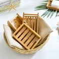 thumbnail image 5 of Juego de 2 jaboneras de madera de bambú Natural, jabonera para ducha, jabonera para baño, ducha, cocina brillar Electrónica, 5 of 5