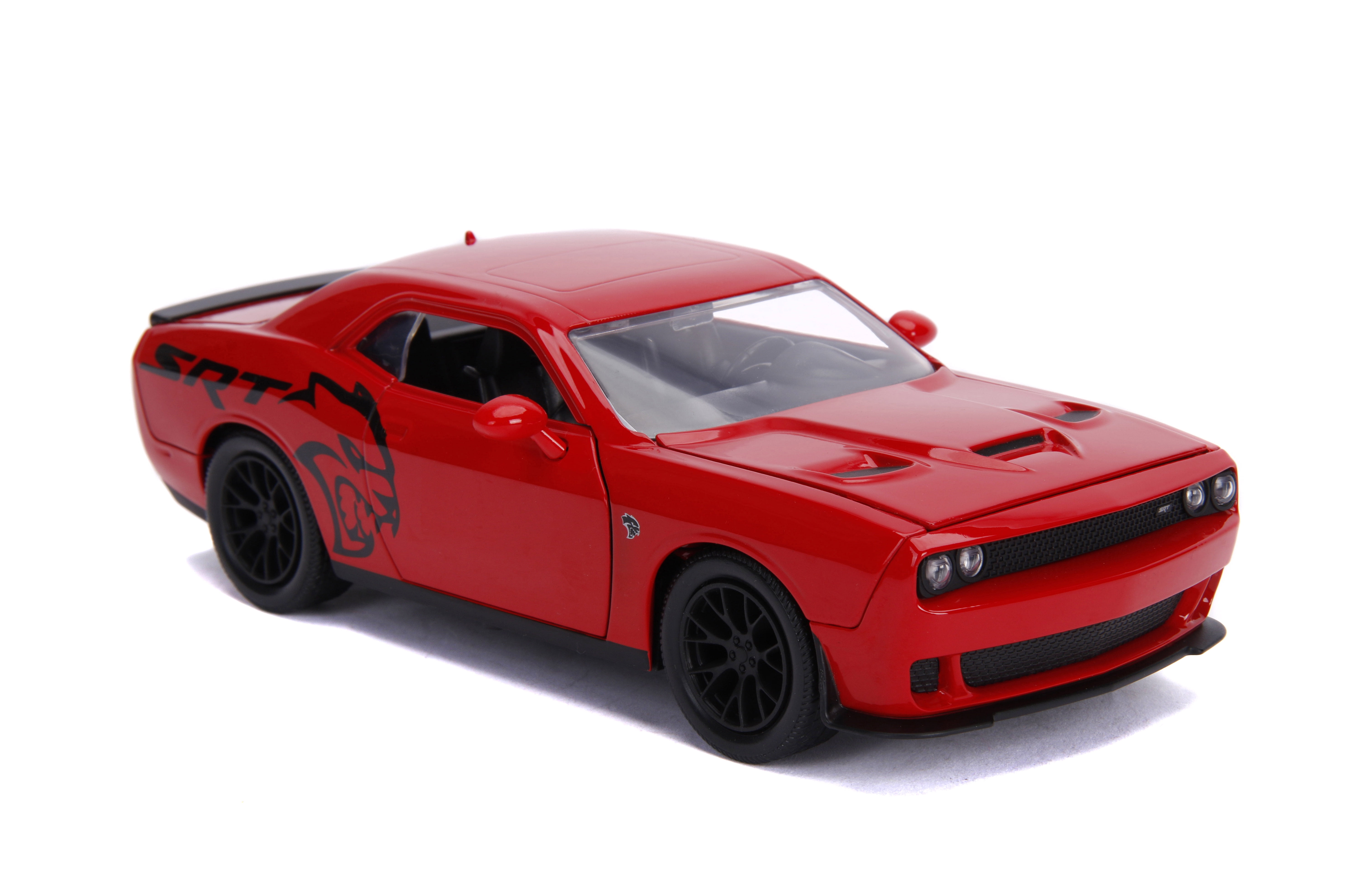 Jada Toys Big Time Muscle 1:24 Scale 2015 Dodge Challenger SRT Hellcat Die Cast Vehicle in Red(Selections May Vary)