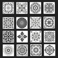 thumbnail image 3 of Plantilla de Plantilla de Mandala perfecl 16x para en paredes muebles manualidades herramienta de manualidades DIY, 3 of 8