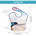 thumbnail image 4 of Susaid Butterfly In Blossoms Zen Print Bibs for Babies Toddlers Adjustable Waterproof Free Soft Durable Bibs for eating with Large Pocket Food Catcher, 4 of 8
